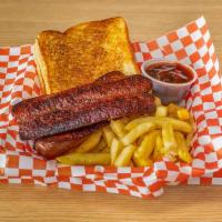 Beef Link basket · 100% all beef link basket includes 2 links fried bbq sauce 2 buttery slices of Texas toast a...