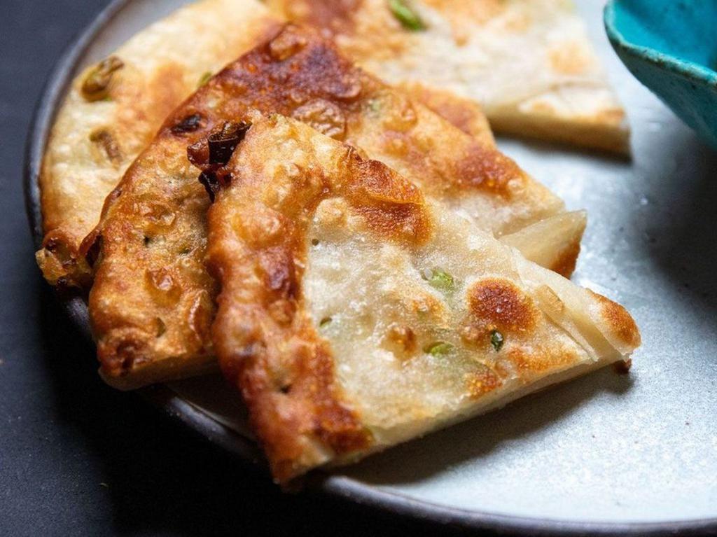 scallion pancakes · hand made Chinese street style pancake, serve with our famous sweet chili sauce