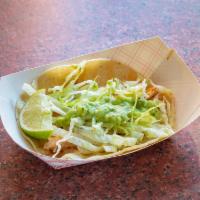 8. Stewed Chicken Taco · Mexican-style soft corn tortillas with guacamole and lettuce.