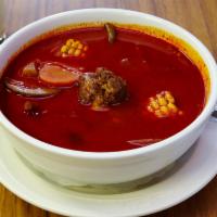 Mole de Olla Soup · Beef soup with vegetable.