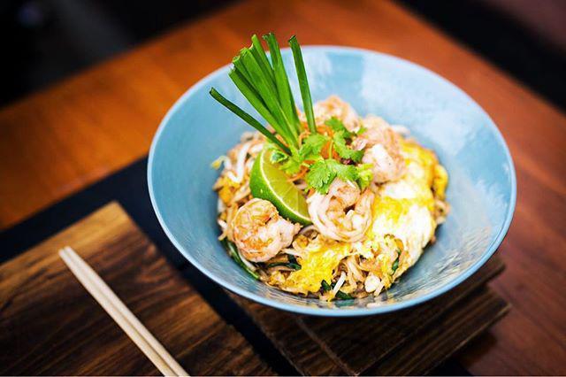 Pad Thai Noodle · Stir fried Thai noodles with egg, bean sprout, chive and ground peanuts in a tamarind sauce. Medium spicy. Contains nuts.