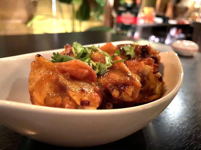 Sweet Mango Wings. · Burmese homestyle chicken wings marinated with House Mango chutney. Juicy, sweet, and tangy. (DF, NF, GF)
