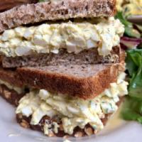 DILLED EGG SALAD SANDWICH · Dilled Egg Salad on 7 Grain Bread,