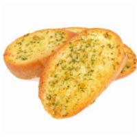 Garlic Bread · Four Pieces of our Garlic Bread Served with a Side of Marinara. Add Cheese for only $1.