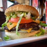 Drive In Cheeseburger - Sgl · Goop, American cheese, pickle onion, lettuce, tomato.