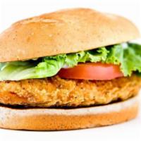 Chicken Cutlet Sandwich · Thinly sliced chicken sandwich.