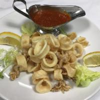 Calamari Fritti · Crispy fried calamari with marinara sauce.