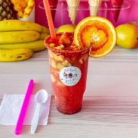 Rusa · Made with our special chamoy sauce, tajin chile powder, squeezed lime, grapefruit, orange ju...