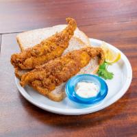 Organic Whiting Fish Sandwich · Fries come at an additional cost.