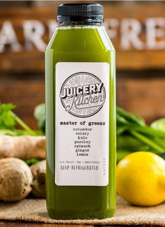 Master of Greens · Cucumber, celery, kale, parsley, spinach, ginger and lemon.