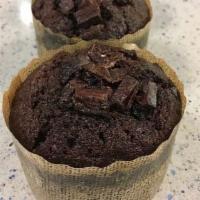 Double Chocolate Muffin - Vegan · chocolate muffin with dark chocolate chunks and yes, it's vegan!