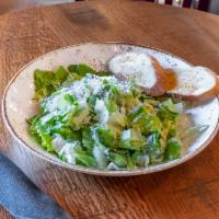 Caesar Salad · Romaine hearts, Parmesan, crostini, Caesar dressing.