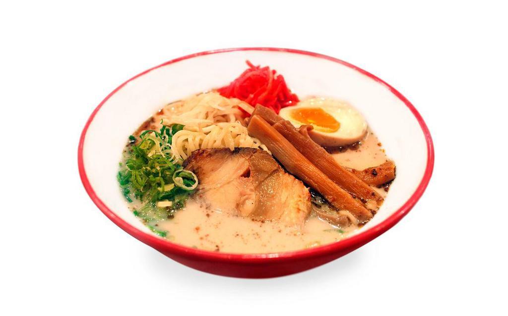 Tonkotsu Ramen · Ramen noodles in pork bone broth with pork chashu