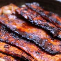 Smoked Tempeh Bacon · smoked tempeh bacon pieces