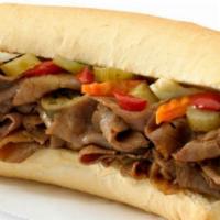 Philly Cheesesteak · Steak, cheese, and caramelized onion sandwich. 