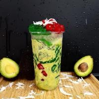 1. Smashed Avocado · Fresh avocado, condensed mil, coconut meat, crystal boba, coconut jelly, pandan jelly & red ...