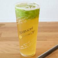 Grass Hopper · Lychee green tea topped with fresh cucumber juice. can only be regular or less sweet