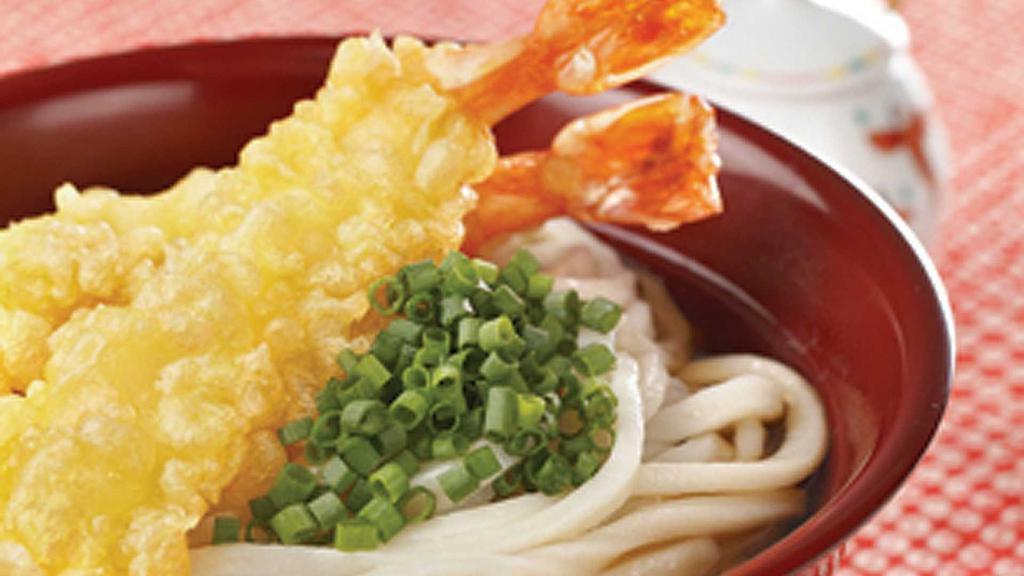 2 Piece Shrimp Tempura Udon · Original noodles served with our homemade soup broth and 2 piece shrimp tempura topping.