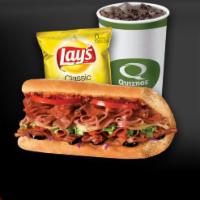 8 inch Classic Sub, 22 oz Fountain Drink and Chips. · Any classic 8 inch sub with a 22 oz fountain drink and chips.
