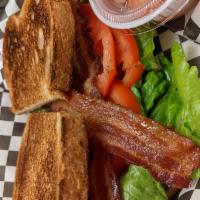 BLT Sandwich · Traditional bacon, lettuce tomato, and mayo on wheat toast. Add cheese or turkey for an addi...