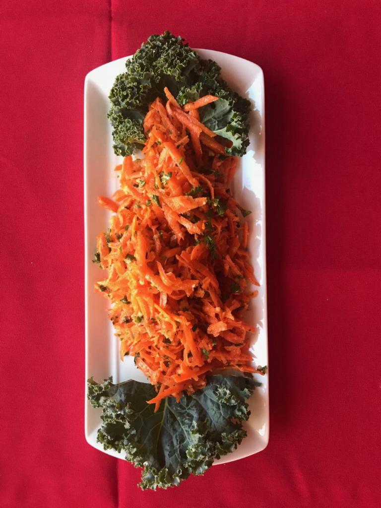 Carrot Salad · 5 pieces fresh shredded carrots, garlic and walnuts.