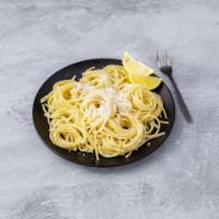 Spaghetti Al Limone · With Parmigiano-Reggiano and lemon zest or al aliola.