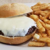 Cheeseburger · 8 oz. fresh Angus beef. Served on a kaiser roll.