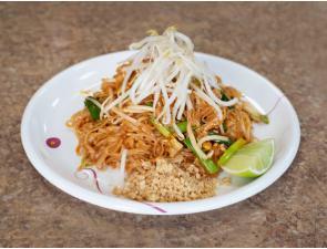 30. Pad Thai · Rice noodles, bean sprout, egg, scallion, roasted peanut, and house Pad Thai sauce.