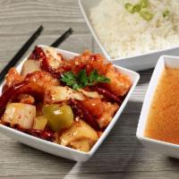 General Tao's Chicken · Hot and spicy.
