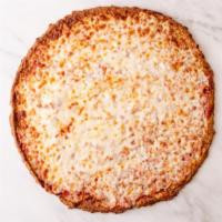 Signature Gluten-Free Cheese Pizza · GF cauliflower crust with reduced fat mozzarella cheese, made-from-scratch and tomato sauce.