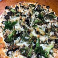 Fresh Veggie Pizza · Onion and mushroom.