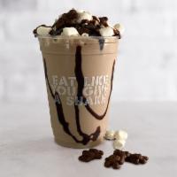 S’more Shake · Chocolate & Tasted Marshmallow shake topped with chocolate syrup, chocolate Teddy Grahams ™,...