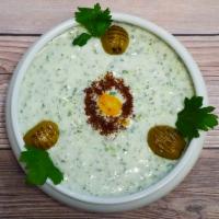 Tzatziki · Greek Yogurt, Cucumbers, Parsley, Lemon, Olive Oil, Garlic