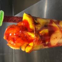 Mangonada · Authentic Mexican cup of fresh mango, chamoy, mango sorbet and fresh squeezed lime