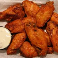10 Piece Wings · Served with choice of sauce.