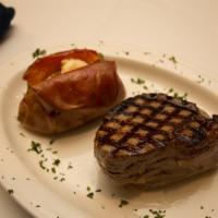 Top Sirloin · Our house steak. Served with choice of side.