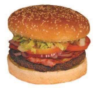 Bacon Burger · Fries, Bacon, Red Onions, American Cheese, Pickles, Lettuce, Tomatoes and Mayo.