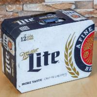 12 Canned Miller Lite · Must be 21 to purchase. 4 % ABV.
