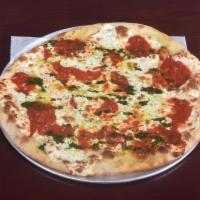 Napoli Pizza  · Fresh mozzarella, plum tomato sauce and Italian seasonings.
