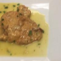 Chicken Francese Dinner · Chicken breast dipped in egg batter and lemon in a white wine sauce.