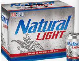 Natural Light · Must be 21 to purchase. 15 cans.