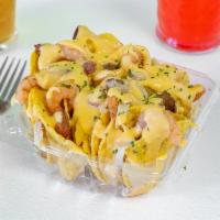 Tri-Fecta Nachos · Cajun shrimp, shredded chicken with smoked sausage or ground beef (trifecta beef or trifecta...