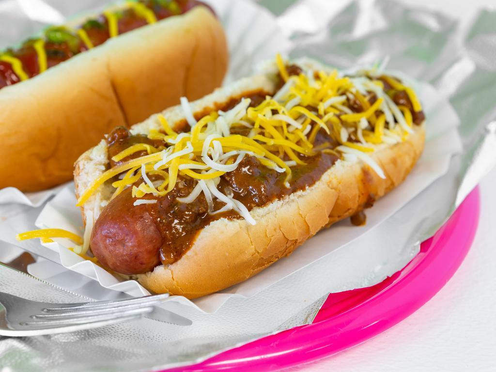 Works Hot Dog · Chili,cheese,onion,ketchup,mustard