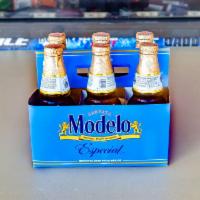 6 Pack of 12 oz. Bottled Modelo Especial Beer · Must be 21 to purchase. 4.4% abv.