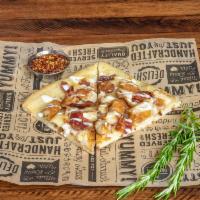 Chicken Bacon Ranch Pizza · crispy chicken, smoked bacon, and ranch dressing