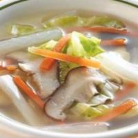 21. Quart of Vegetable with Bean Curd Soup · 