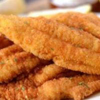 Catfish Platter · Seasoned farm-raised catfish fillets, fried to perfection. Served with your choice of 2 side...