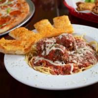 Spaghetti with Meatballs · Pasta with a tomato based red sauce.