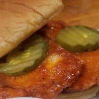 NEW Buffalo chicken sandwich · Boneless skinless chicken sandwich.