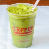 Iced Green Matcha Vanilla Latte 24 oz. · Green matcha powder, vanilla extract, agave, almond milk.
